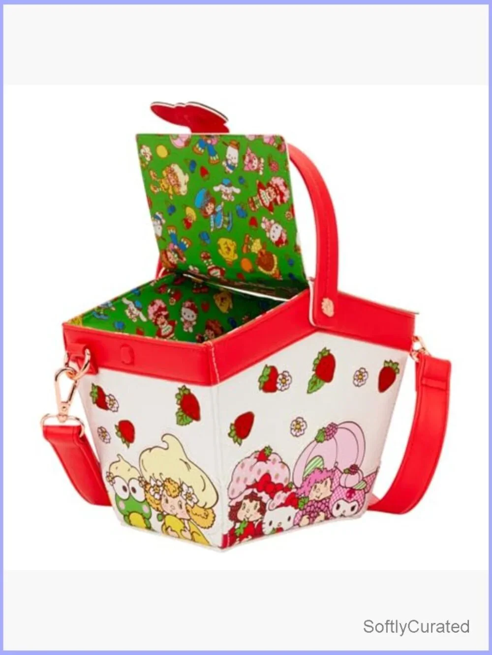 Sanrio X Strawberry Shortcake Figural Crossbody Bag Faux Leather